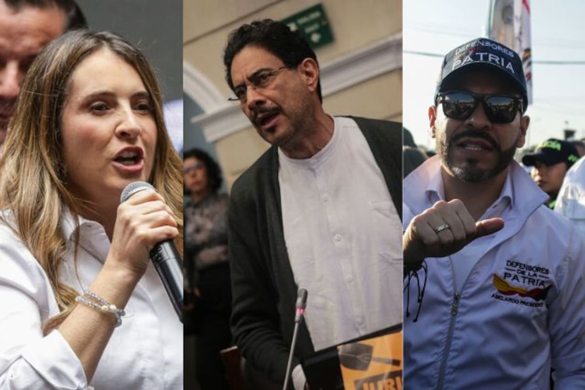 Los candidatos presidenciales Paloma Valencia, Iván Cepeda y Abelardo de la Espriella. // Foto: Colprensa