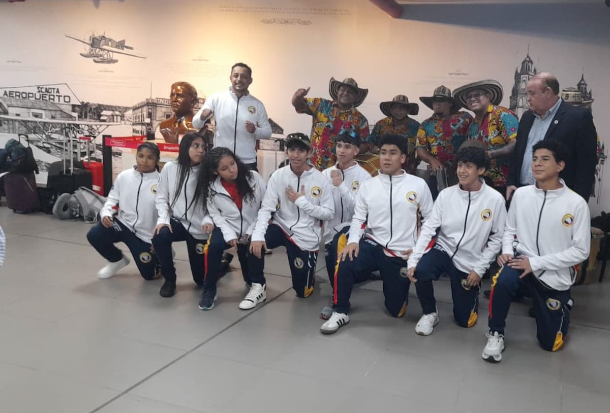 Representantes de España que se encuentran en Barranquilla para participar en los XVII Juegos Panamericanos de Taekwon-Do ITF.//Cortesía DCJPTDI.