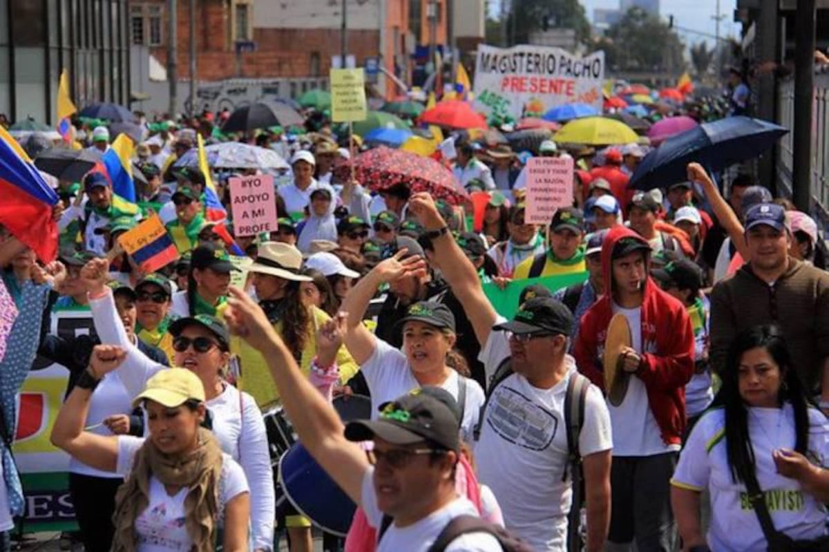 Protestas lideradas por Fecode. // Foto: archivo