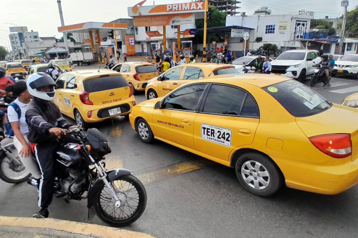 Paro de taxistas en Cartagena: este es el reporte de movilidad