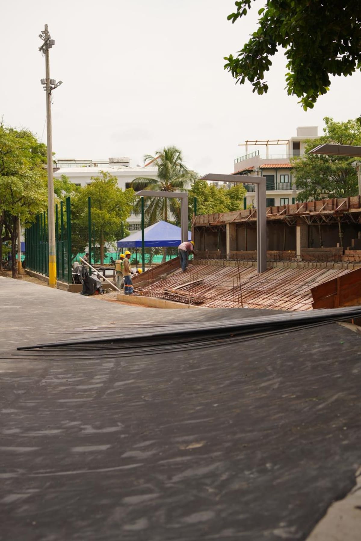 Inspección obra del Parque Centenario. // Foto: cortesía - Alcaldía de Cartagena.