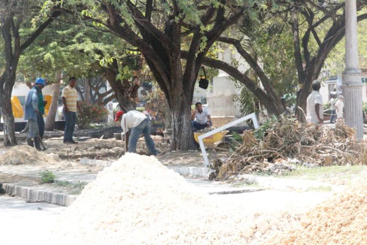 55 millones de pesos serán invertidos en el piso del parque y 100 millones más se usarán en la iluminación y otras obras. ANTONIO CANCHILA GARCÍA - ELUNIVERSAL.COM.CO