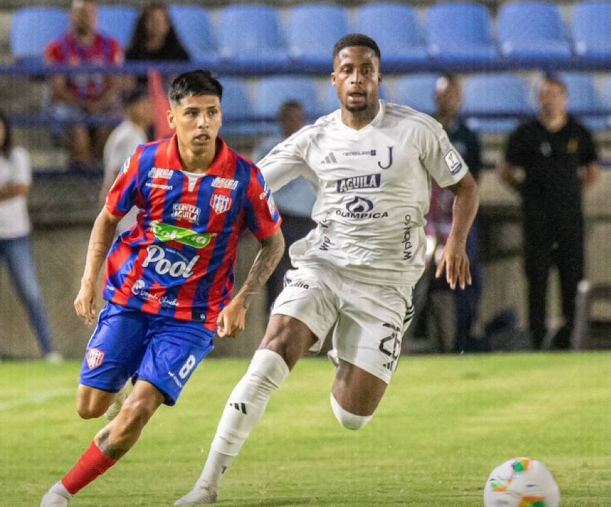 Acción del encuentro entre Unión Magdalena y Junior de Barranquilla jugado en el estadio Sierra Nevada de santa Marta.//Cortesía @UniónMagdalena