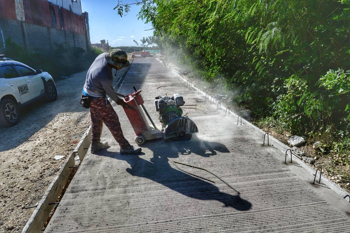 Avanzan obras en la Calle 12 de Pasacaballos. // Cortesía.