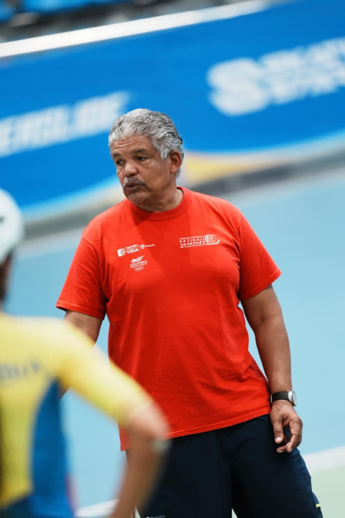 Elías Del Valle, entrenador de la selección Colombia de patinaje.