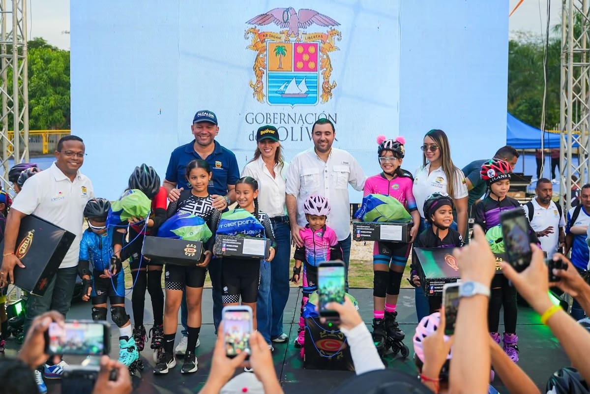 Gobernación de Bolívar, a través de Iderbol, entregó una pista de patinaje de lujo. //Cortesía