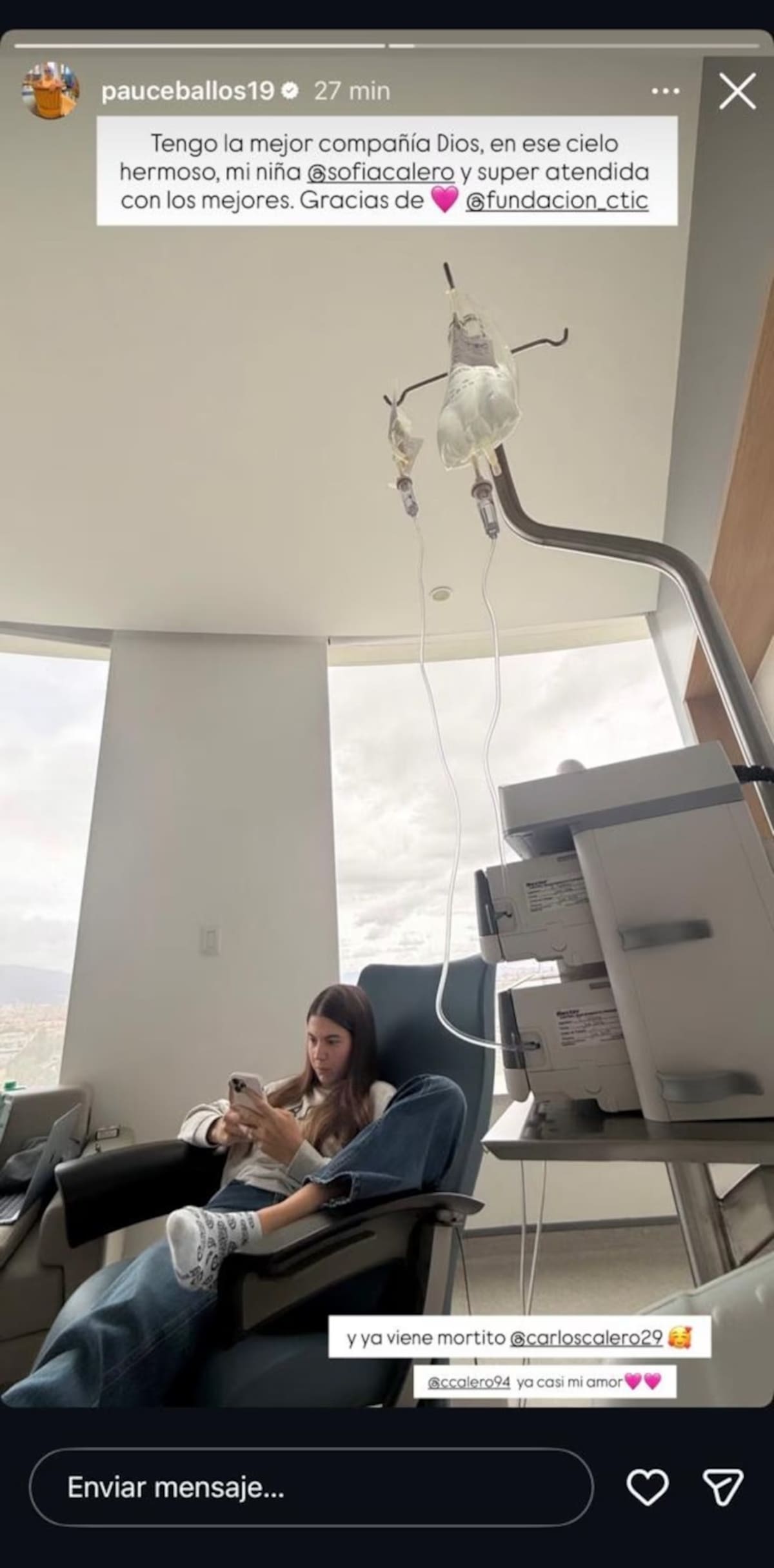 Paulina Ceballos revela que está hospitalizada. //Foto: IG @pauceballos19.