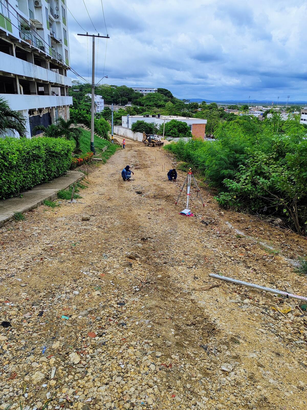 Continúan las obras de pavimentación de calle 29 en Zaragocilla. // Cortesía.