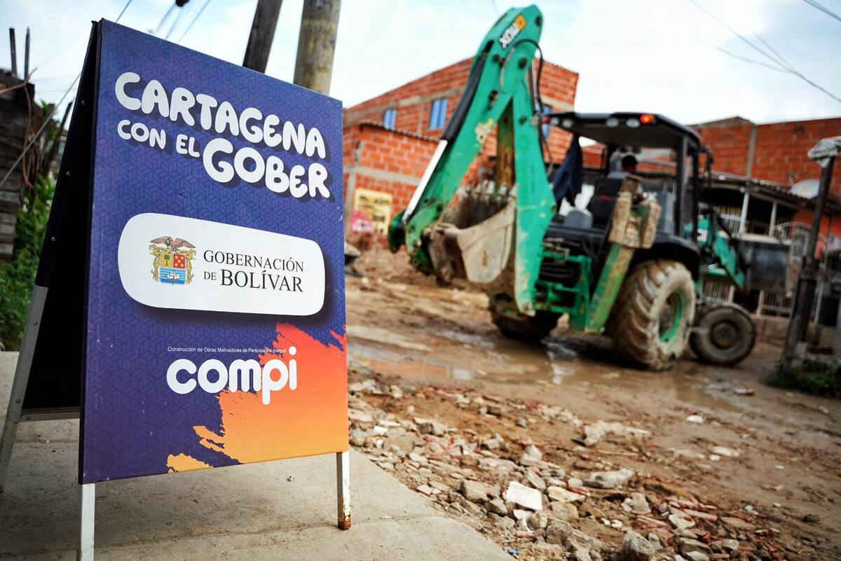 Gobernación de Bolívar anuncia 9 nuevas pavimentaciones en Cartagena con el programa COMPI. // Foto: cortesía - Gobernación de Bolívar
