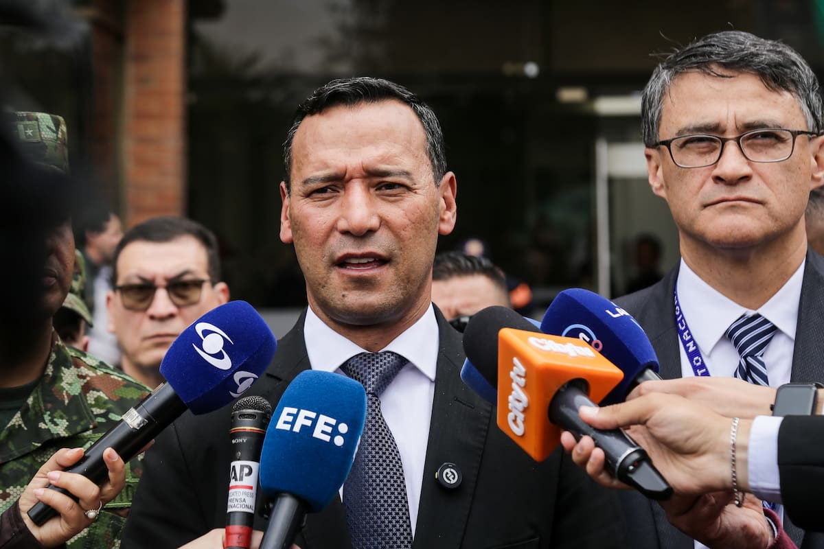 El ministro de Defensa, Pedro Sánchez. // Foto: Colprensa - Catalina Olaya