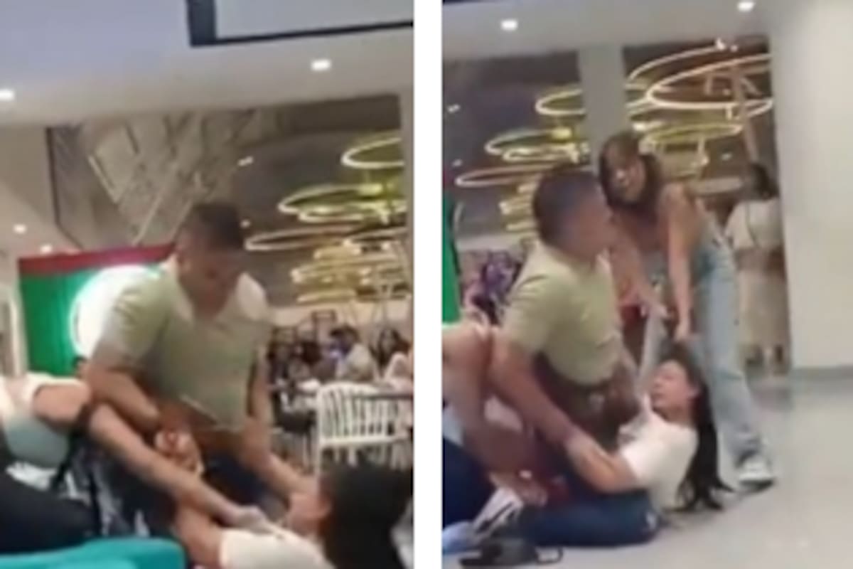 Video: pelea en centro comercial de Barranquilla por presunta infidelidad