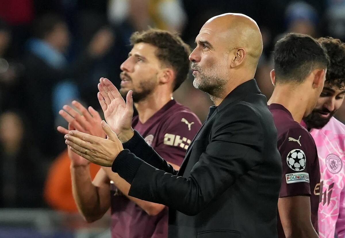 Pep Guardiola, entrenador del Manchester City. //EFE
