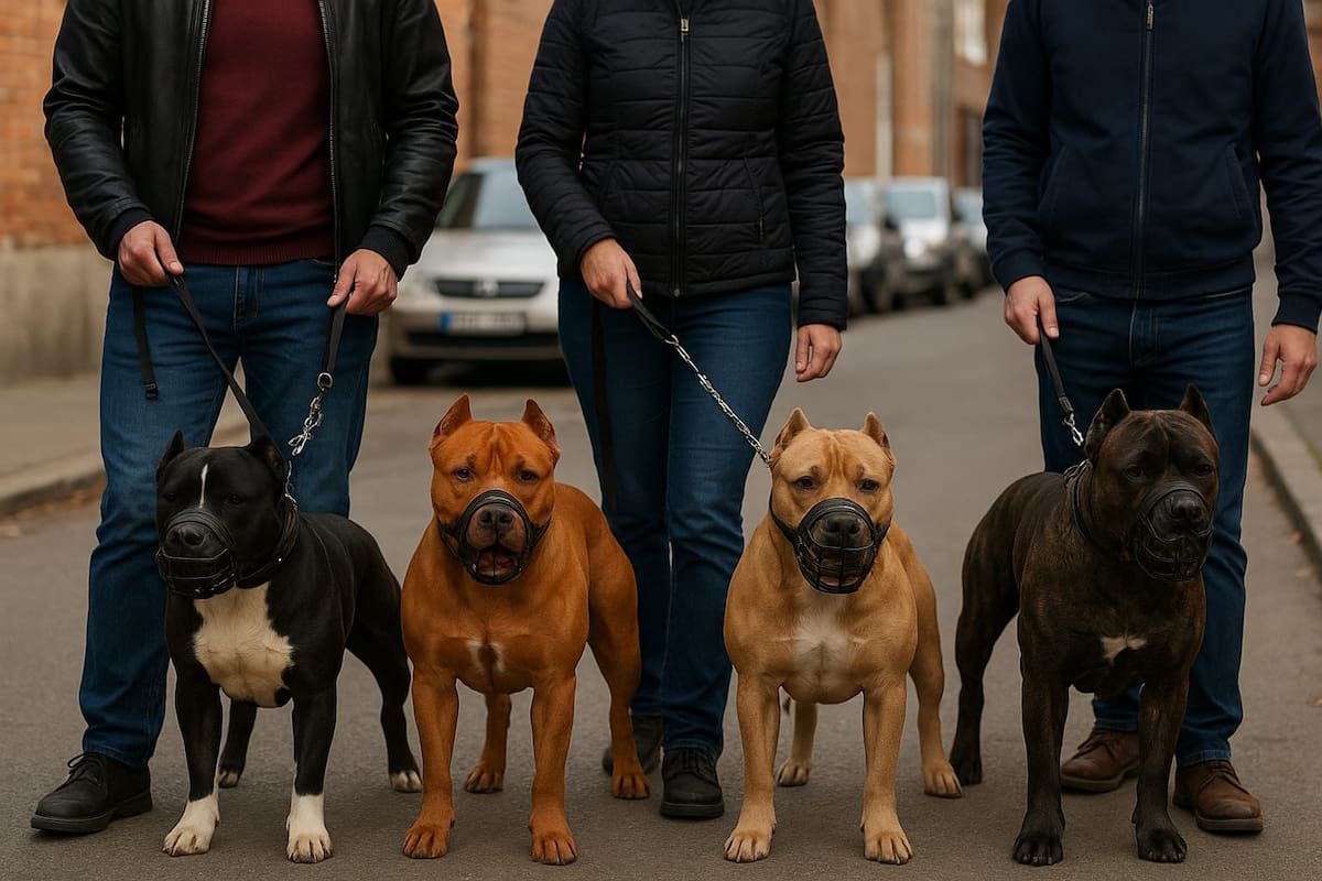 Perros de raza peligrosa.