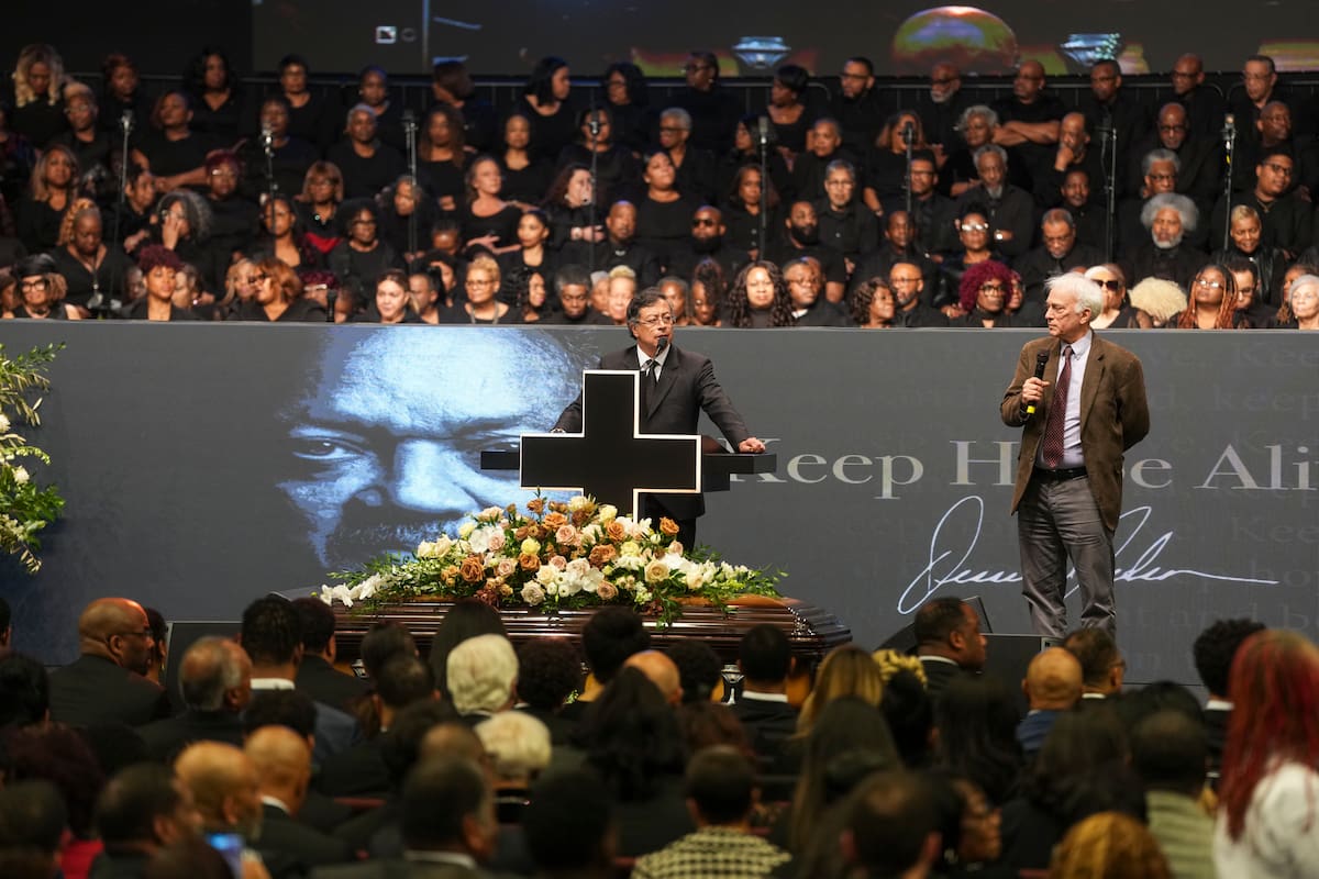 El presidente de Colombia, Gustavo Petro, asistió al funeral del reverendo Jesse Jackson. // Foto: Cortesía - Presidencia.