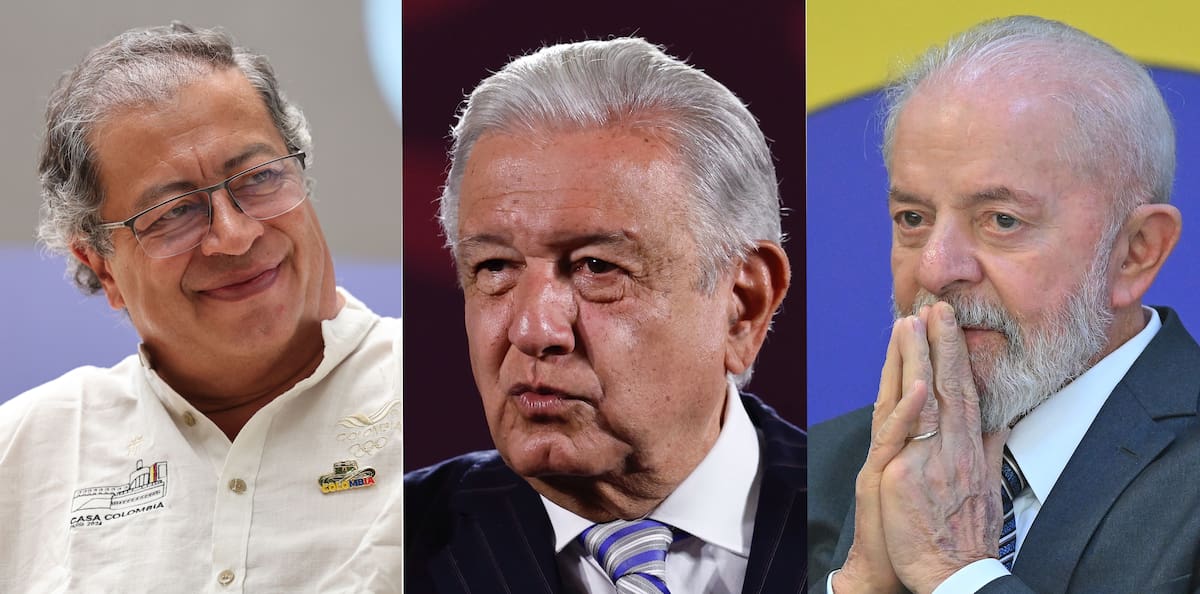 Los presidentes de Colombia Gustavo Petro (i), de México Andrés Manuel López Obrador (c) y de Brasil Luiz Inácio Lula da Silva. // EFE - Archivo.