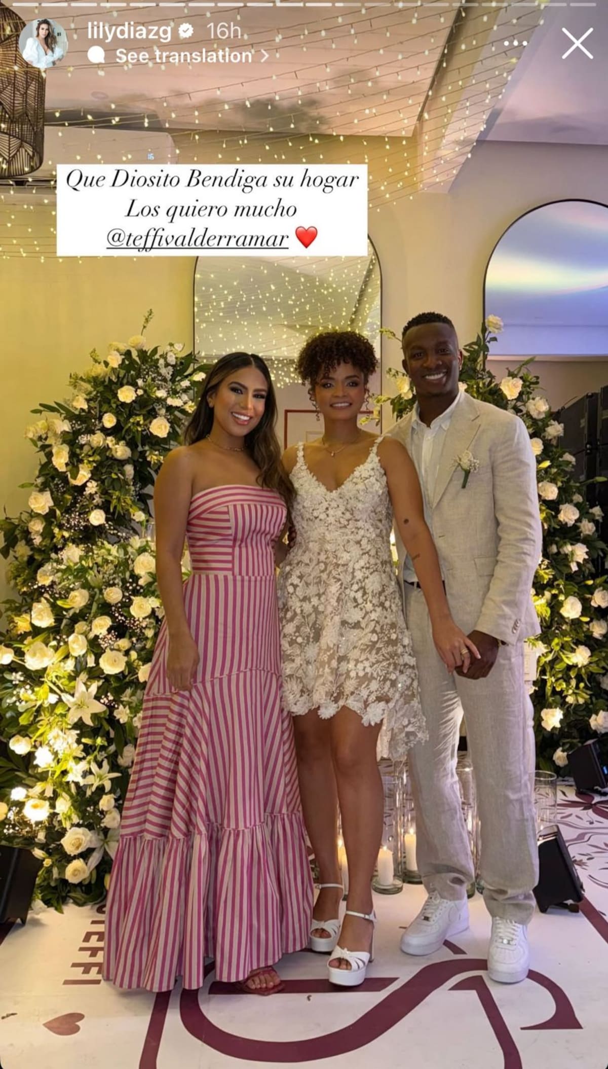 Matrimonio Steffi Valderrama. //Foto: IG @lilydiazg