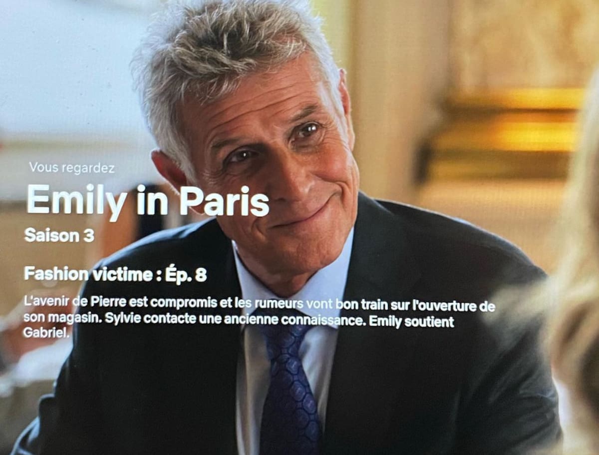 Pierre Deny en Emily en París. //Foto: captura de pantalla Netflix.