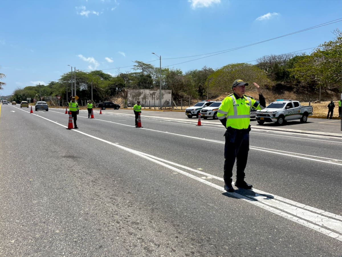 Unos 270 mil vehículos espera la Seccional de Tránsito y Transporte de la Policía en el Atlántico durante 'El Plan Retorno' de Semana Santa..//Cortesía Policía Atlántico.