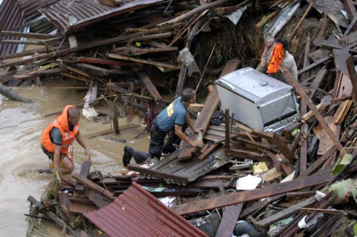 Daños causados en Filipinas por la tormenta tropical Washi.