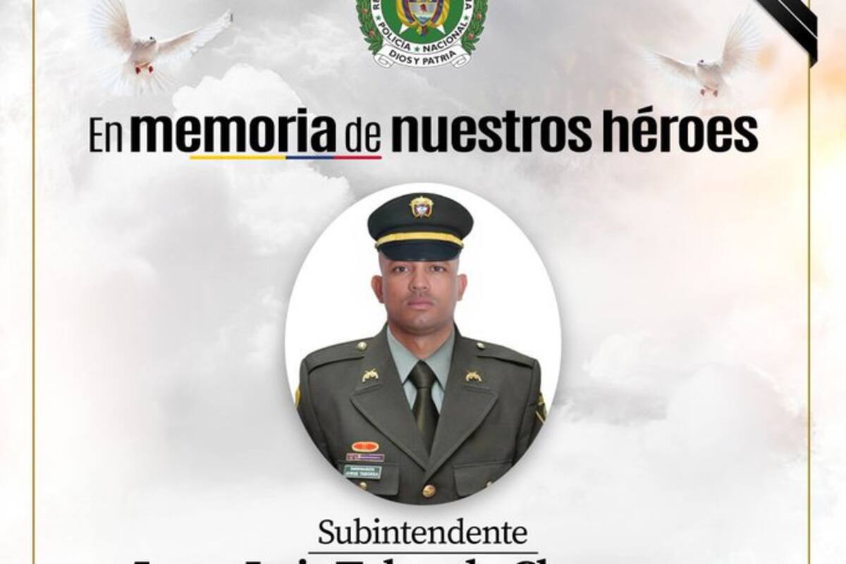 Jorge Luis Taborda, el subintendente de la Policía asesinado por un francotirador