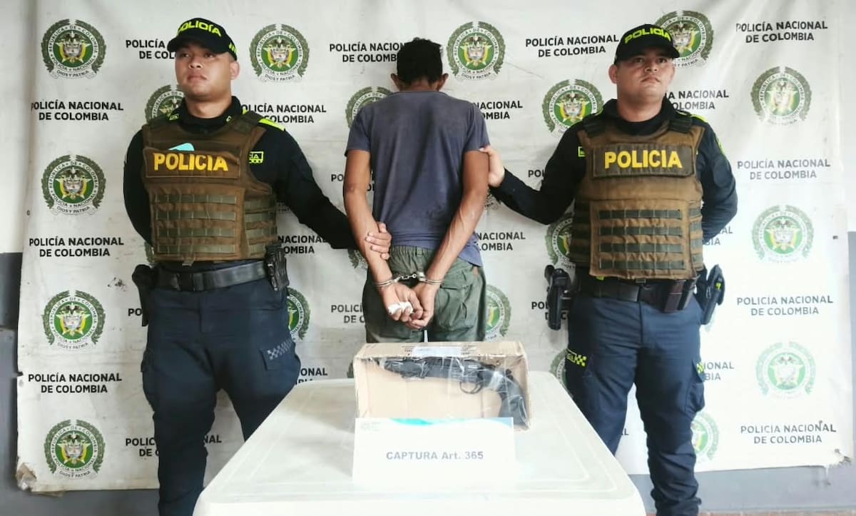 Policía capturó a un hombre armado con una escopeta hechiza en Villanueva, Bolívar.