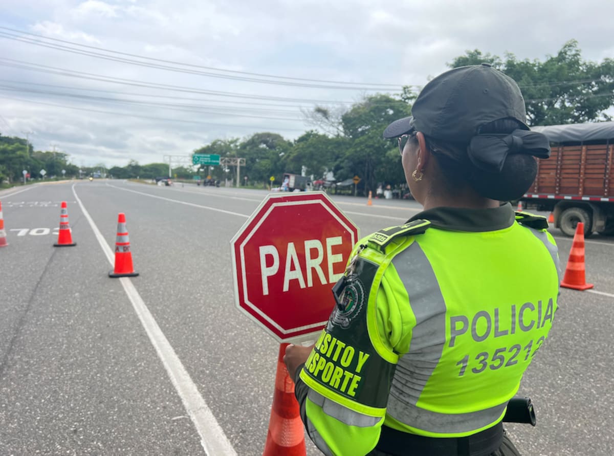 Se espera que durante la semana de receso escolar, circulen unos 80 mil vehículos en los diferentes ejes viales del Atlántico.//Cortesía Policía Atlántico.