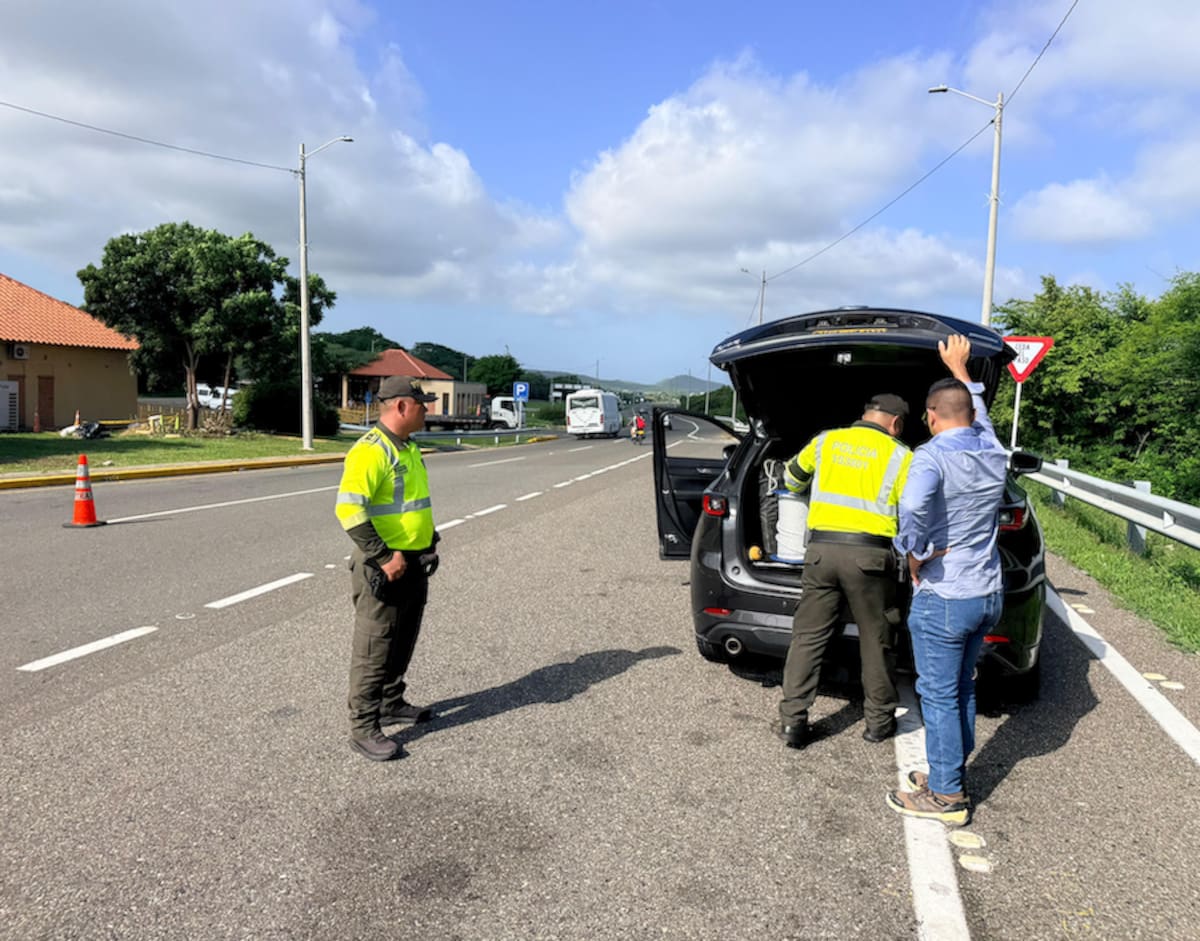 La Seccional de Tránsito y Transporte del Atlántico tiene cuatro puntos de control que estarán ubicados en las salidas de los principales ejes viales del Departamento.//Cortesía Policía Atlántico.
