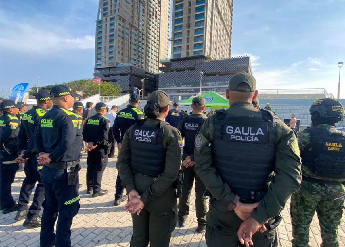 Todas las capacidades de la Policía Nacional, en coordinación con el Ejército Nacional estarán desplegadas a manera de prevención en la ciudad de Barranquilla y su área metropolitana.//Cortesía Policía Mebar.