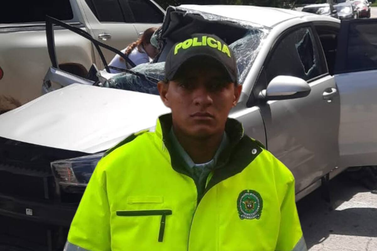 Roger López, el patrullero de la Policía muerto en choque en Bolívar
