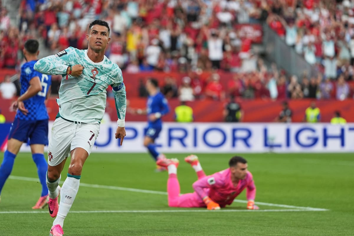 Cristiano Ronaldo apareció cuando su selección más lo necesitaba e igualó el duelo contra Croacia. //Foto, AP: Stephanie Scarbrough