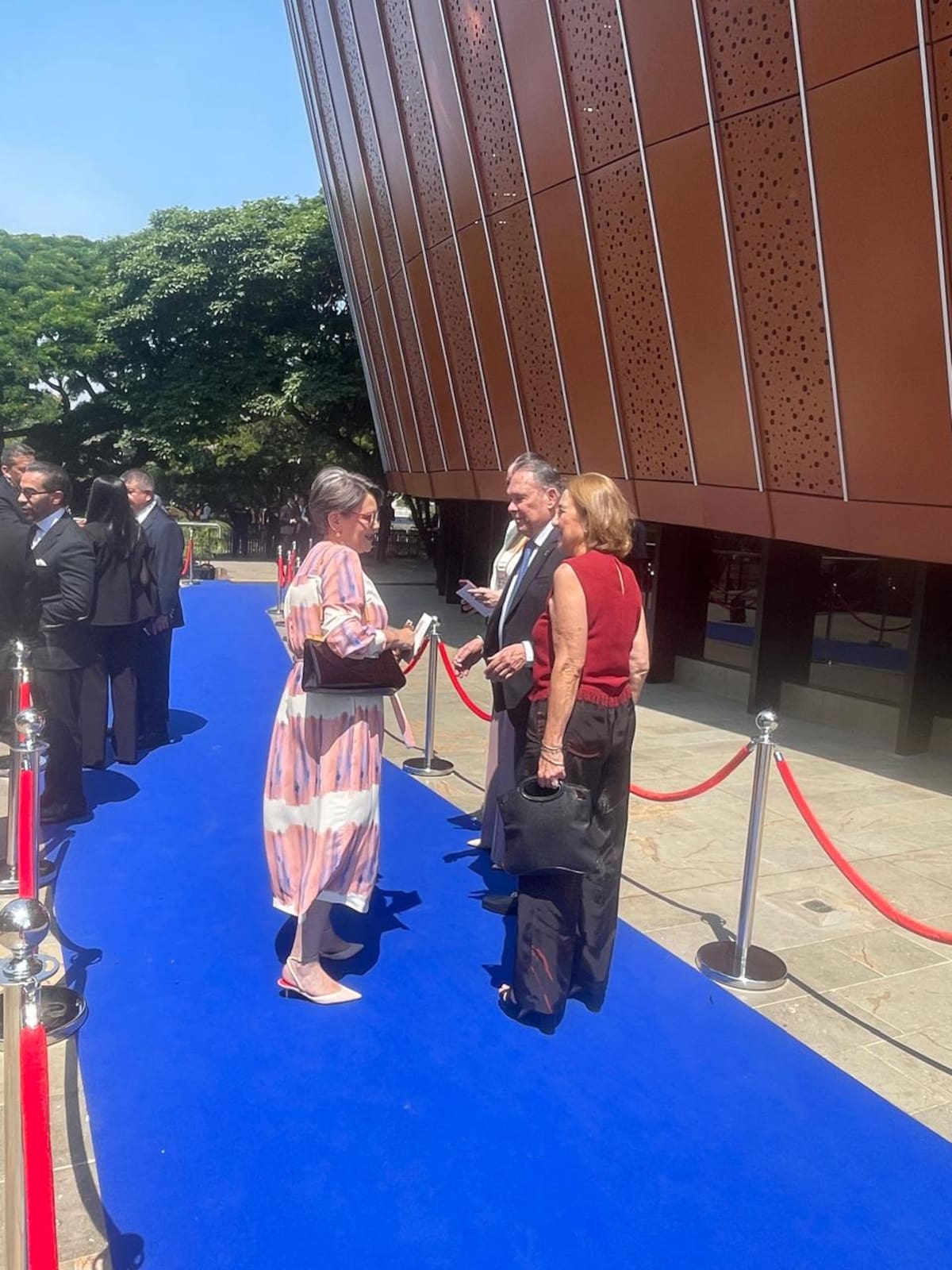 La ‘Pasarela Azul’ que sorprendió en la posesión presidencial de De la Espriella. // Foto: Colprensa.
