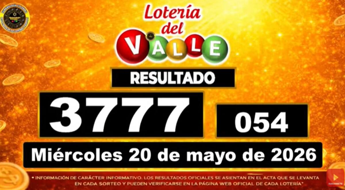 Premio mayor de la Lotería del Valle. // Foto: captura de pantalla