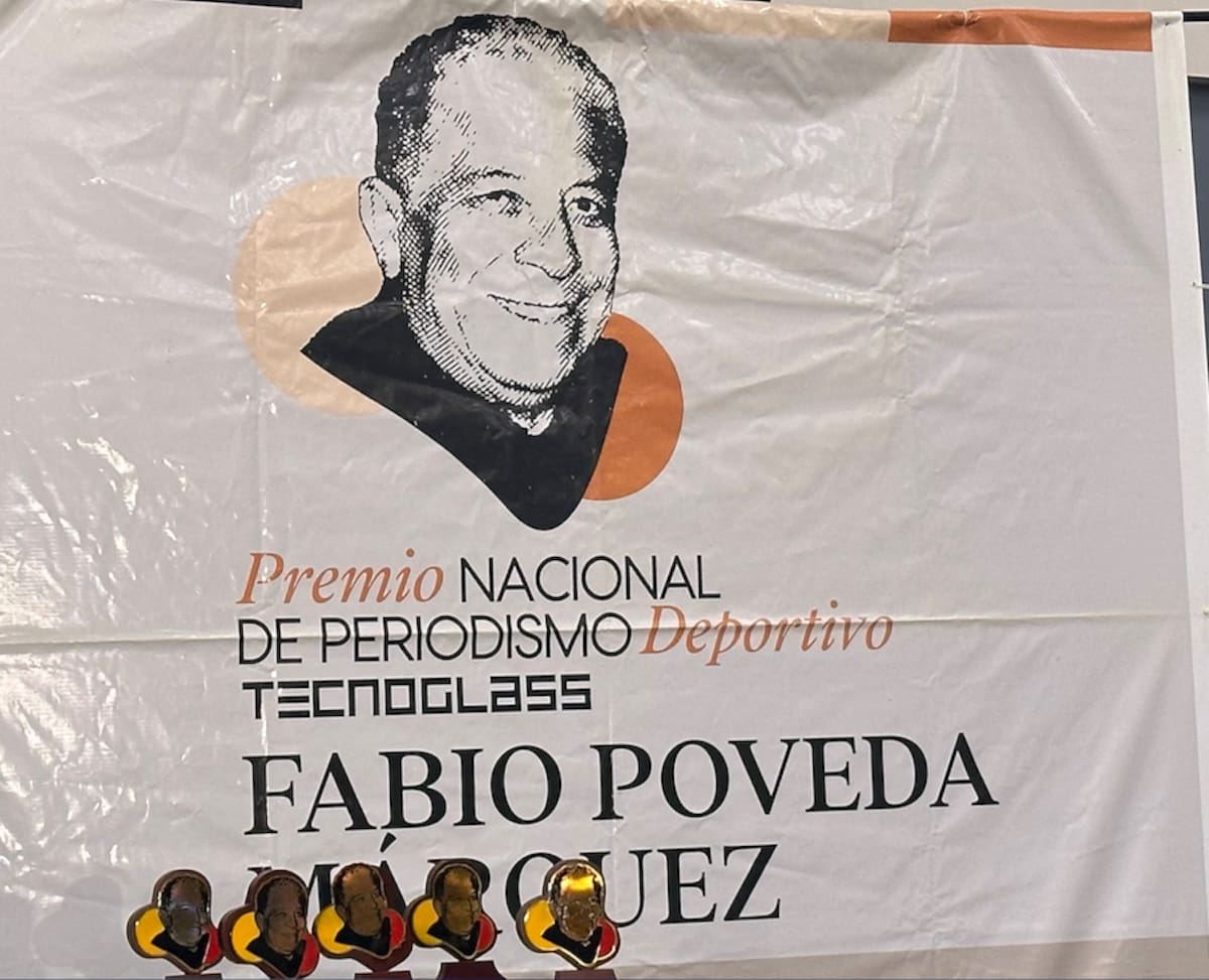 Afiche provisional del Premio Nacional de Periodismo Deportivo Tecnoglass – Fabio Poveda Márquez.//El Universal.
