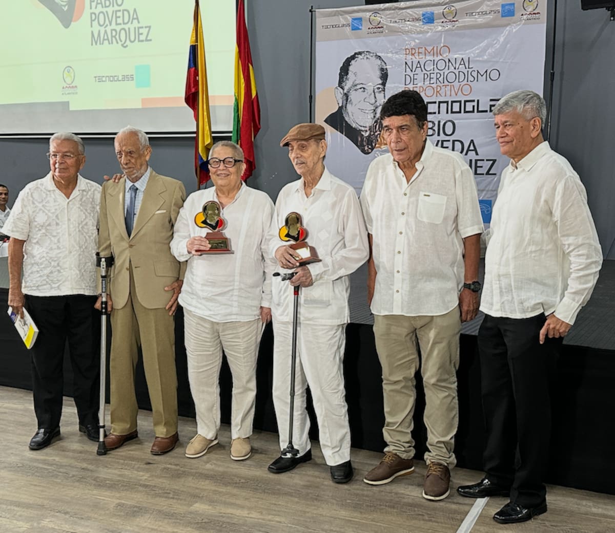 Marco Pérez Quitero, Guillermo Rodríguez Figueroa, Hugo Illera Jiménez, Efraín Peñate Rodríguez, Mike Fajardo Escobar y Estewil Quesada Fernández, quienes han sido presidente de Acord Atlántico.//El Universal.