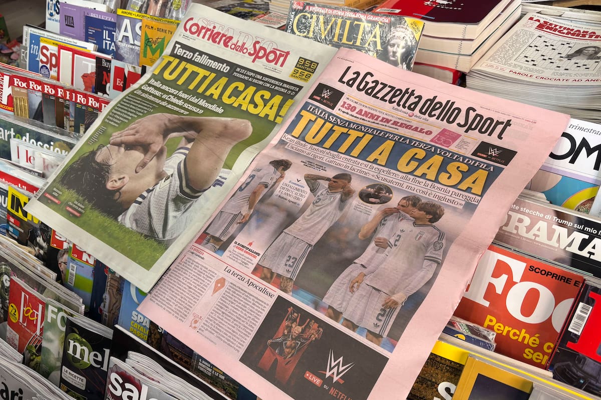 Italia amaneció resignada a esperar hasta 2030 para volver a ilusionarse con un Mundial. //Foto, EFE: Carlos Expósito
