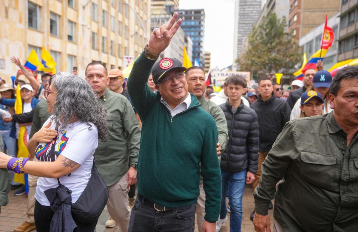 El presidente Gustavo Petro en medio de una movilización. //Foto: Cortesía - Presidencia.