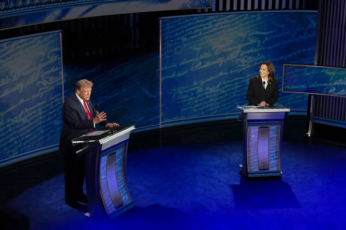 Debate presidencial entre Kamala Harris y Donald Trump. // Foto: EFE
