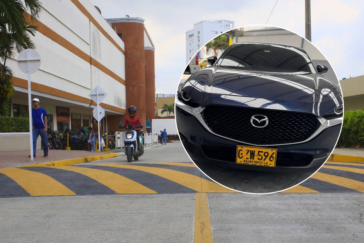 Así buscan carros robados en centro comercial de Cartagena