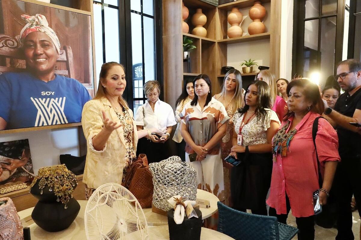 La primera gestora social del Atlántico, Liliana Borrero, hizo el lanzamiento en Casa Catinchi de la primera feria regional Arte Manual Ancestral.//Cortesía.