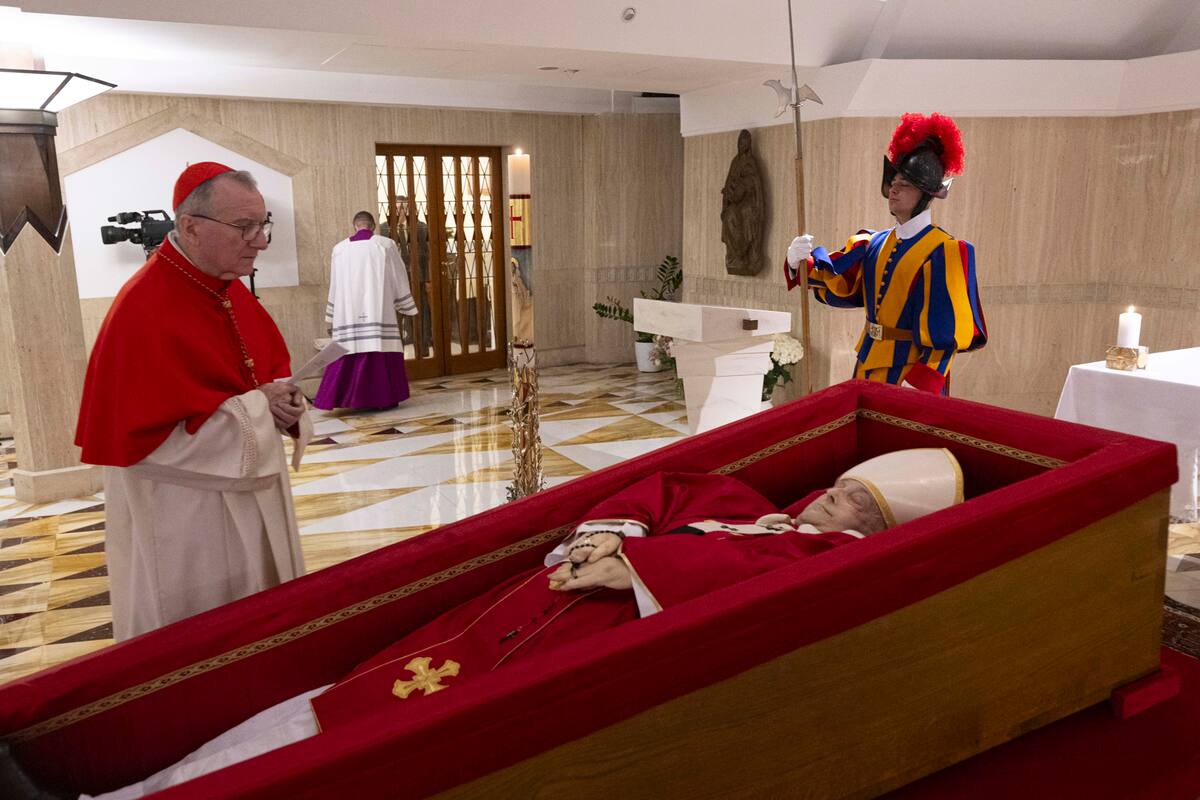 El Vaticano difundió las primeras imágenes del papa Francisco en el féretro. // EFE - Francesco Sforza/Dicasterio Para La Comunicación De La Santa Sede.