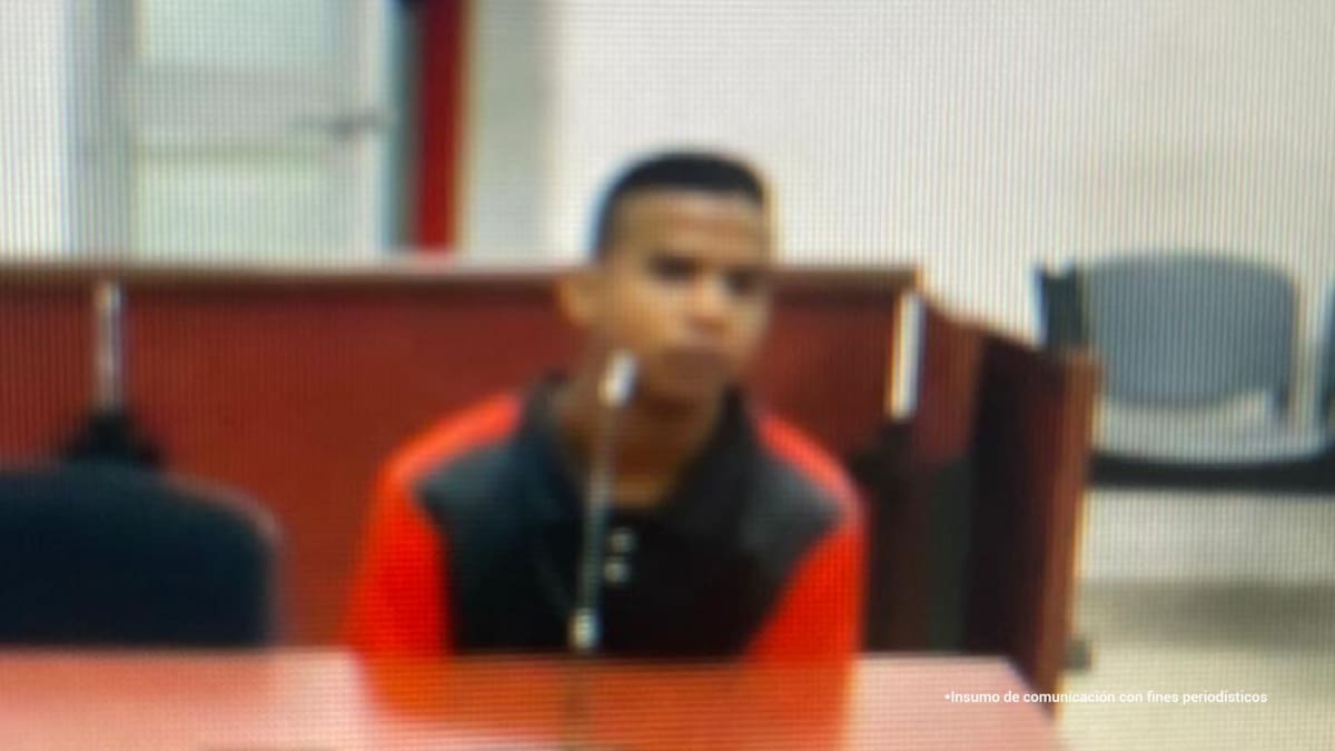 Imagen de la audiencia contra Daniel Enrique Rodríguez Torres, alias 'Chili', presunto responsable de los delitos de
homicidio y fabricación, tráfico o porte de arma de fuego, ambos agravados.
