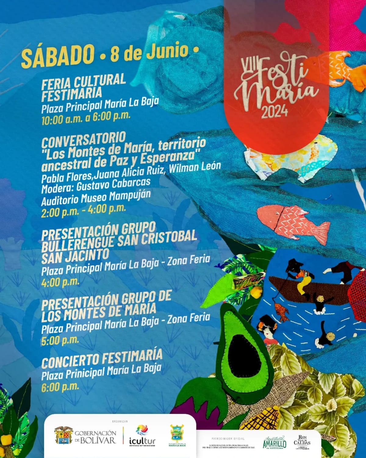 Programación del 8 de junio Festimaria 2024. // Foto cortesía.