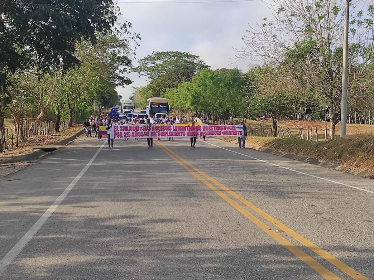 Campesinos marcharán en El Carmen de Bolívar. // tomada de Facebook