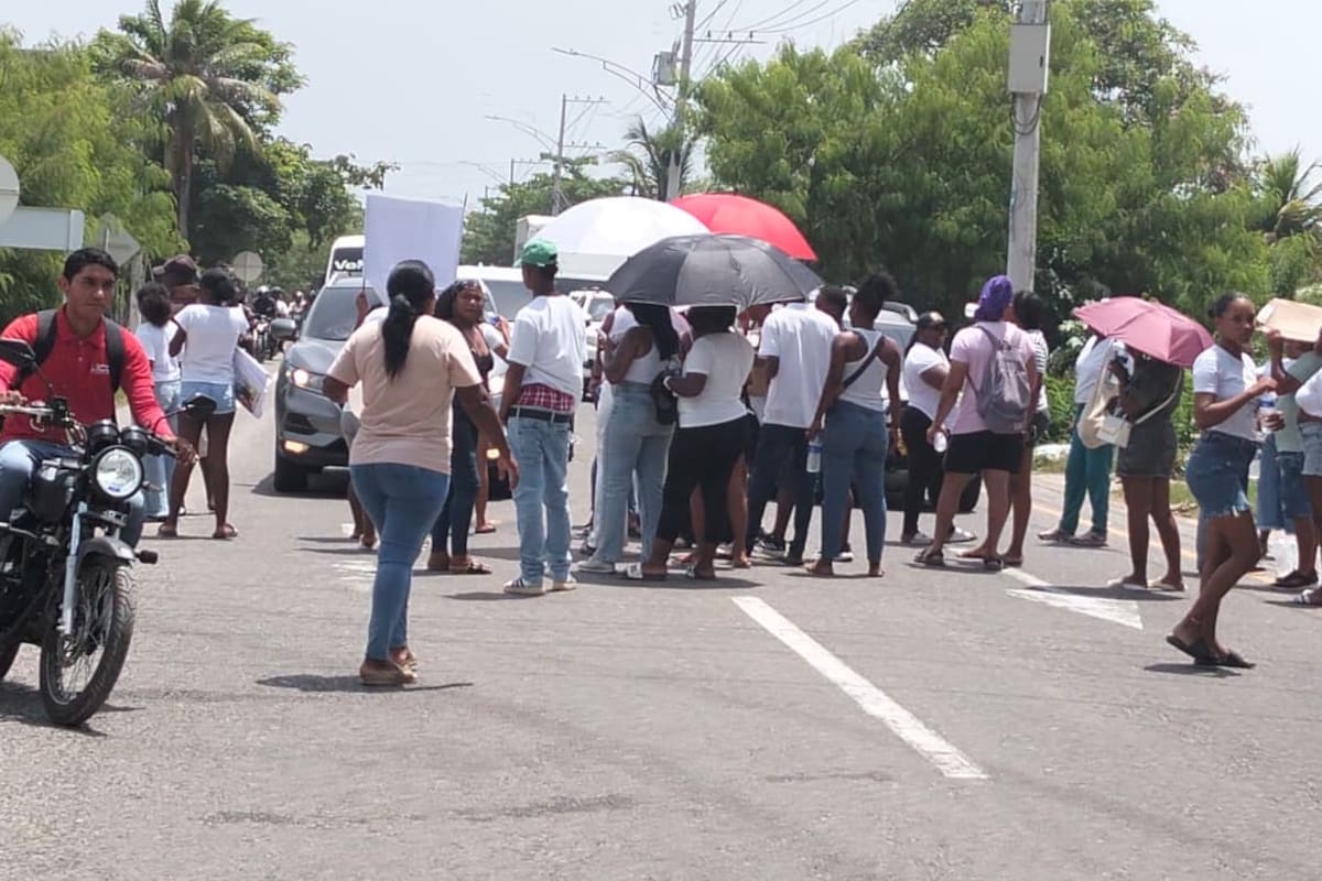 Protestan en La Boquilla por Yeison Blanquiceth, herido en un procedimiento policial