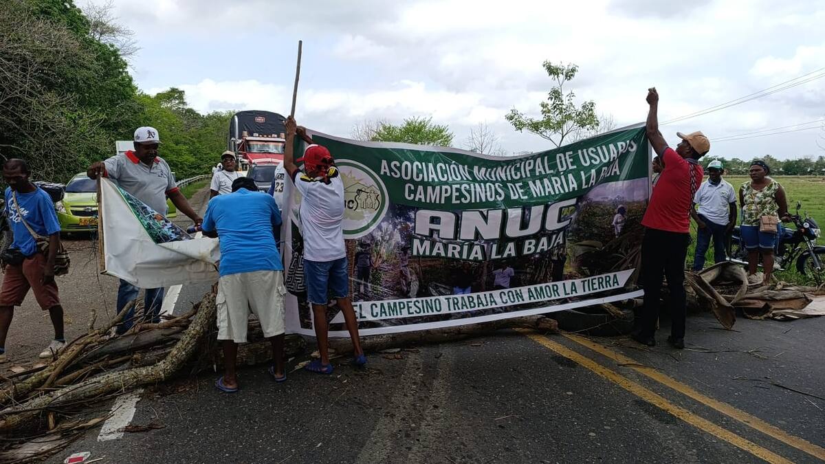 Protesta en la Troncal de Occidente por protesta campesina. // Foto: cortesía