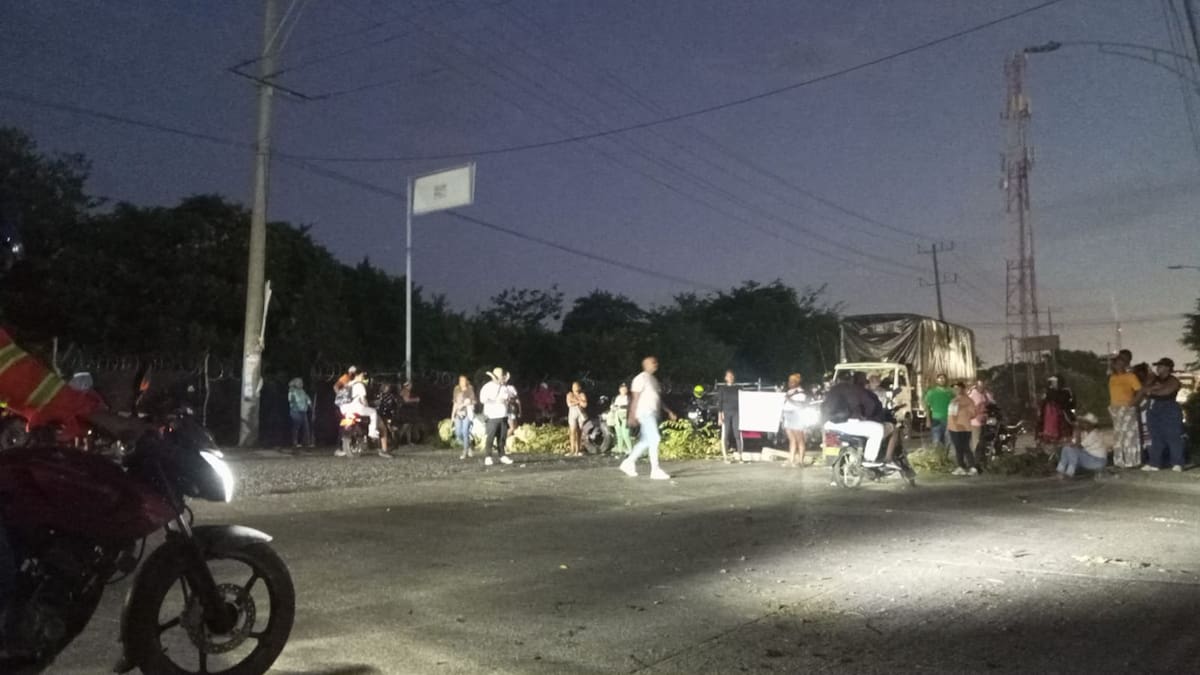El paro comenzó desde las 4 de la mañana en Mamonal. // Foto: redes.
