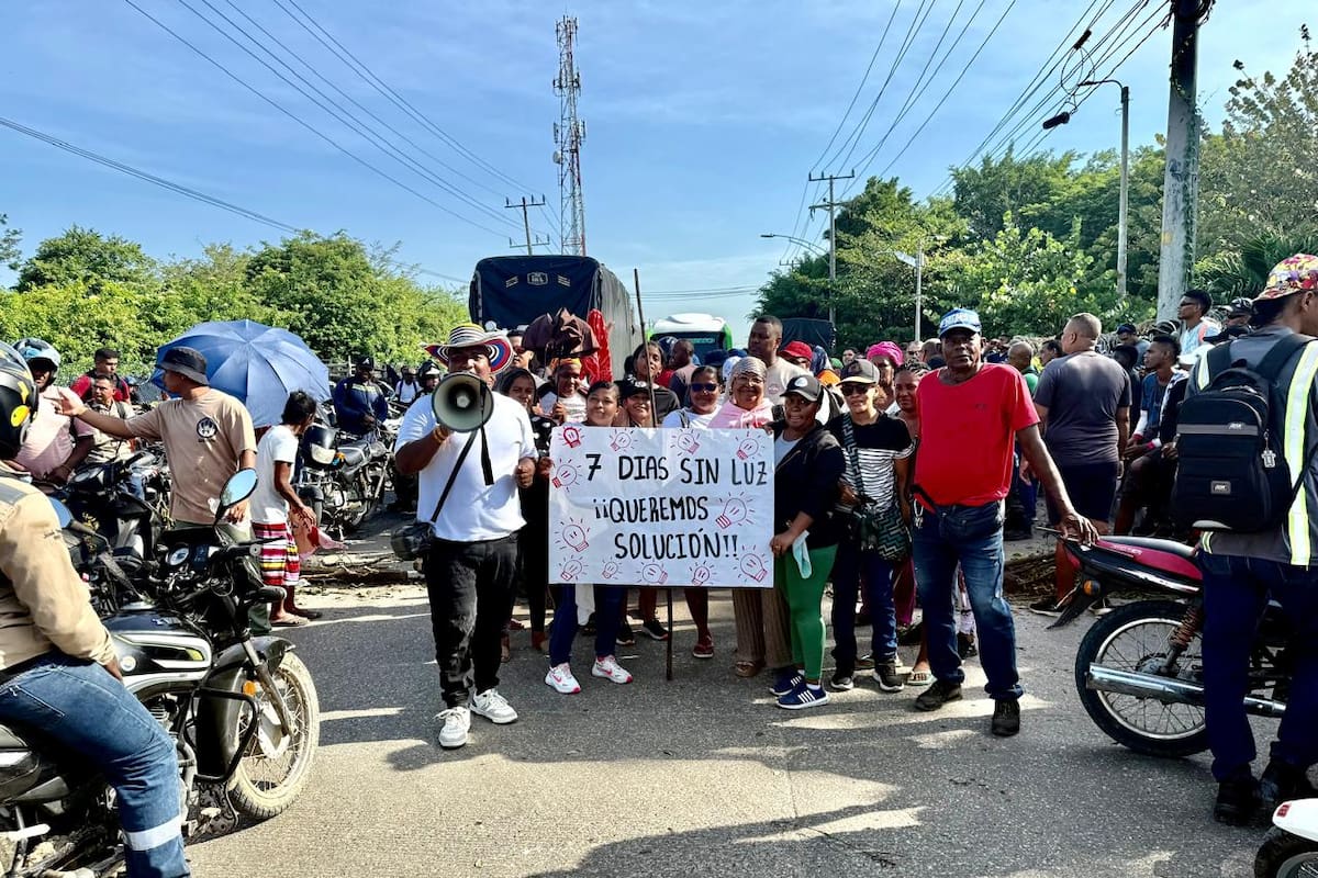 Protesta en Mamonal: habitantes de Pasacaballos exigen restablecer el servicio de energía