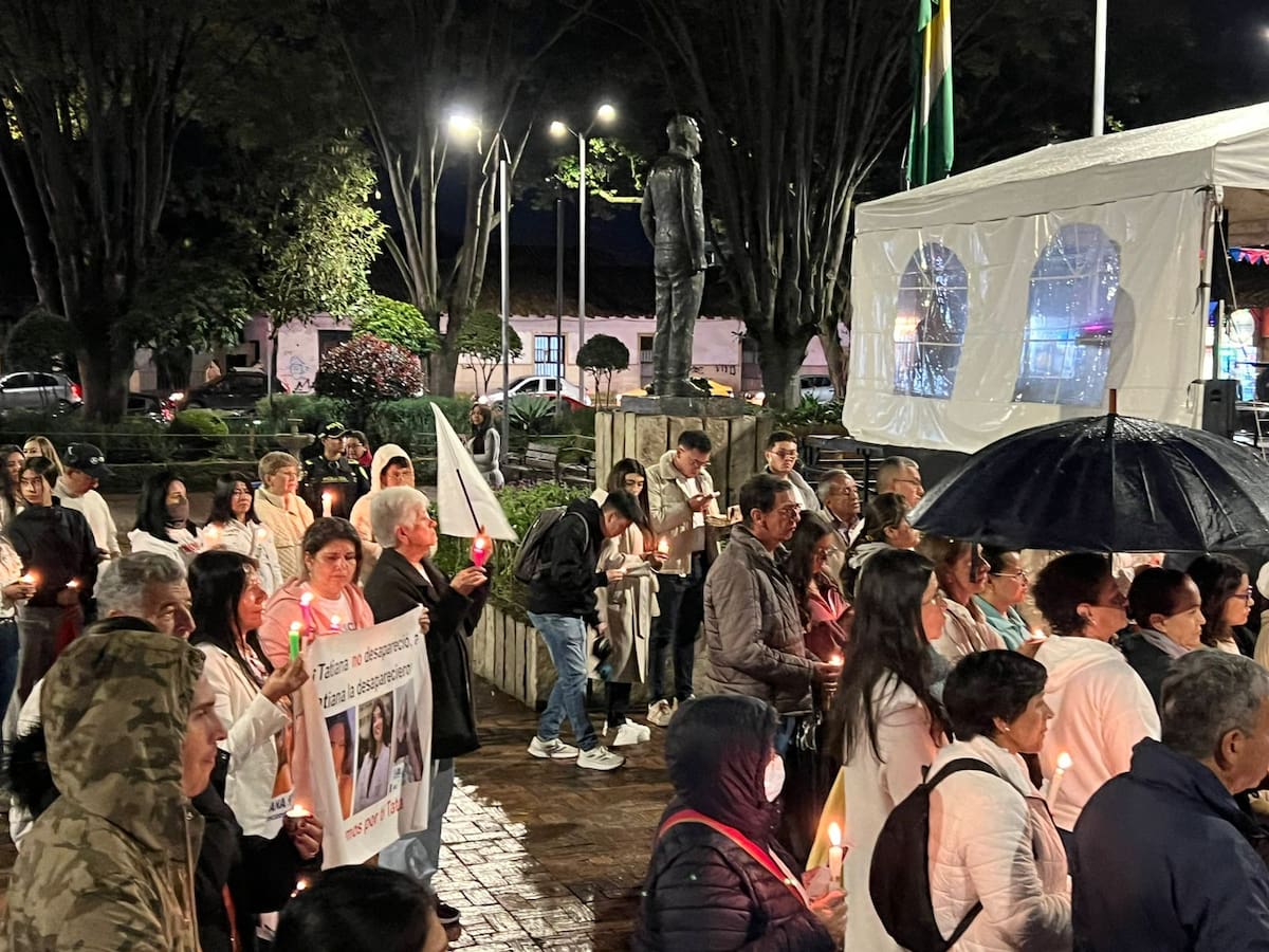 Protesta por Tatiana Hernández en Cajicá .
