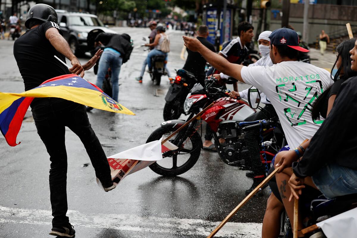 Protestas en Caracas contra los resultados de las presidenciales. //EFE.