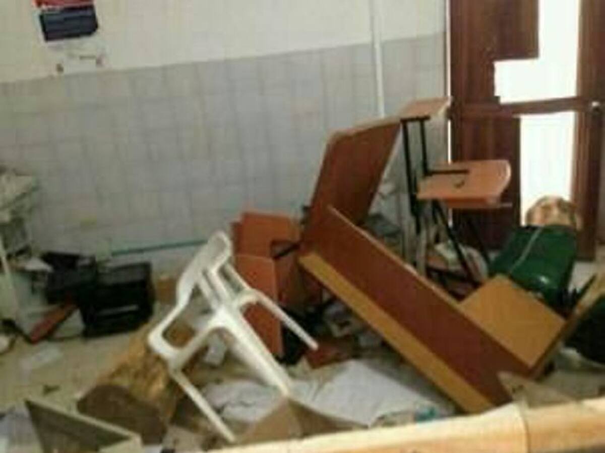 Gran parte de las instalaciones de la ESE Hospital Local San Jacinto quedó destruida. Adrybohorquez